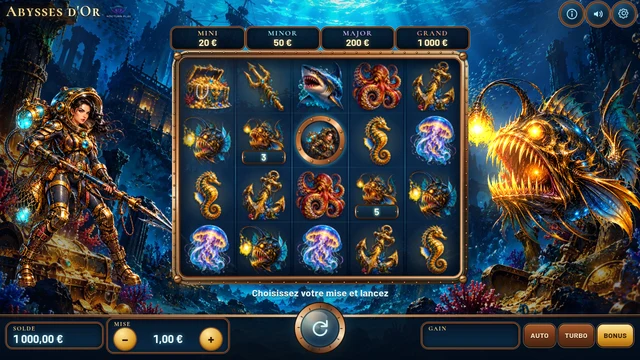 Golden Abysses — Slot di pesca + Hold & Win