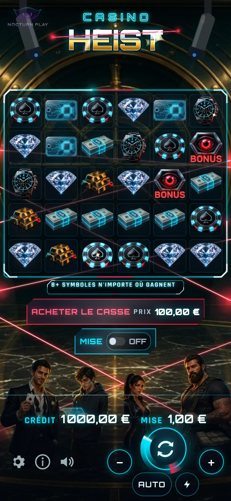 Casino Heist su smartphone in verticale