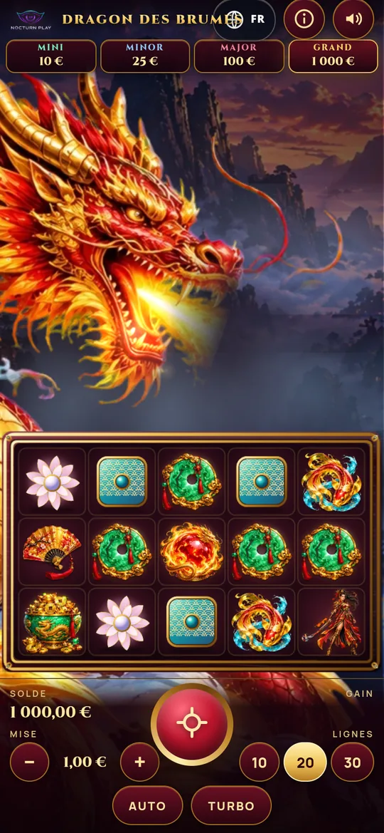 Mist Dragon giocato su smartphone in verticale