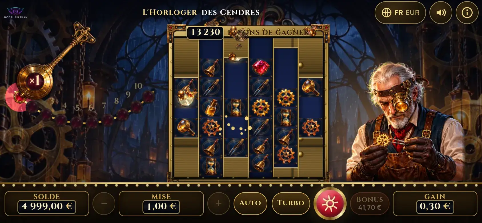 The Cinder Clockmaker на телефоне горизонтально