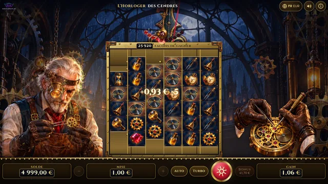 The Cinder Clockmaker — Ways slot with cascades