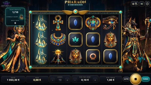 Obsidian Pharaoh — Slot a linee (stile book)