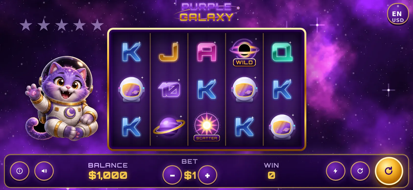 Purple Galaxy free spins in landscape with the All wins ×2 banner